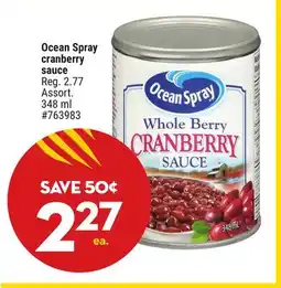 Giant Tiger Ocean Spray cranberry sauce offer
