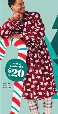 Giant Tiger men's plush robe offer