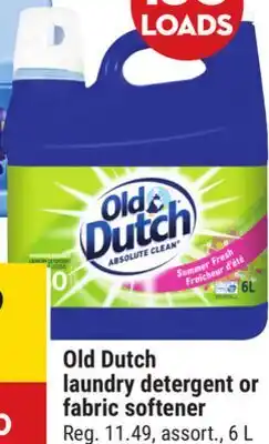 Giant Tiger Old Dutch laundry detergent or fabric softener offer