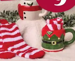 Giant Tiger Assorted Christmas socks & mug set offer