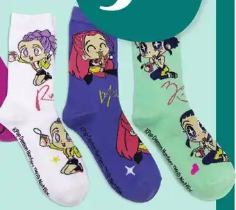 Giant Tiger Women's K-pop Demon Hunters quarter crew socks offer