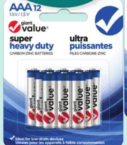 Giant Tiger Giant Value super heavy duty batteries offer
