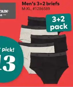 Giant Tiger Men's 3+2 briefs offer