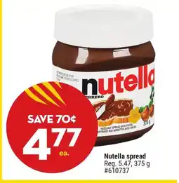 Giant Tiger Nutella spread offer