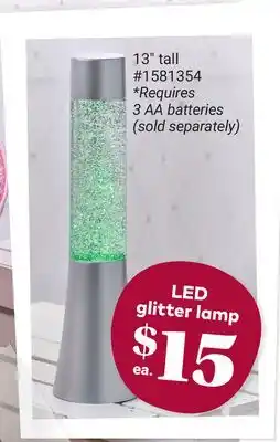 Giant Tiger LED glitter lamp offer