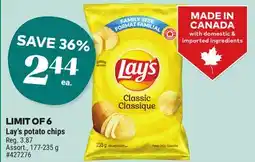 Giant Tiger Lay's potato chips offer