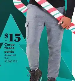 Giant Tiger Cargo fleece pants offer