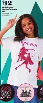 Giant Tiger Girls K-pop Demon Hunters tee offer