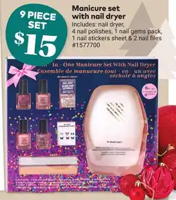 Giant Tiger Manicure set with nail dryer offer