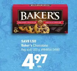 Giant Tiger Baker's Chocolate offer