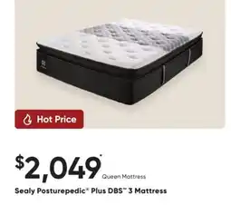 Sleep Country Sealy Posturepedic Plus DBS 3 Mattress offer