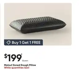 Sleep Country Malouf Zoned Dough Pillow offer