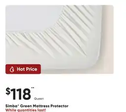 Sleep Country Simba Green Mattress Protector offer