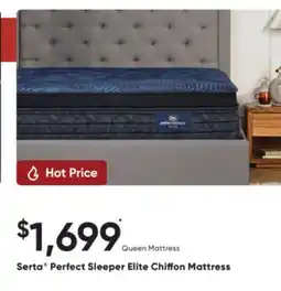 Sleep Country Serta Perfect Sleeper Elite Chiffon Mattress offer