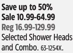 Canadian Tire Selected Shower Heads and Combo offer
