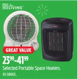 Canadian Tire For Living Selected Portable Space Heaters offer
