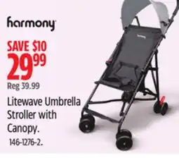 Canadian Tire Harmony Litewave Umbrella Stroller with Canopy offer