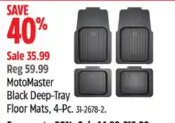 Canadian Tire MotoMaster Black Deep-Tray Floor Mats offer