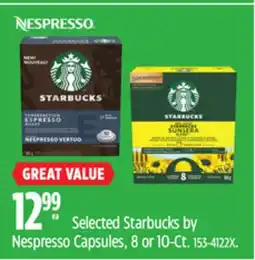 Canadian Tire Selected Starbucks by Nespresso Capsules offer