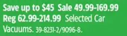 Canadian Tire Selected Car Vacuums offer