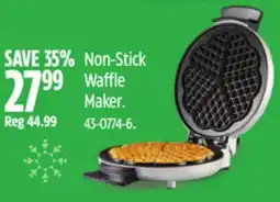 Canadian Tire Non-Stick Waffle Maker offer