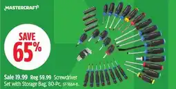 Canadian Tire MASTERCRAFT Screwdriver Set with Storage Bag offer