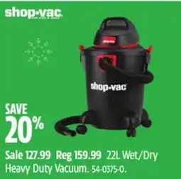 Canadian Tire Shop-Vac 22L Wet/Dry Heavy Duty Vacuum offer