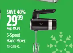 Canadian Tire MASTER Chef 5-Speed Hand Mixer offer