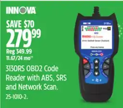 Canadian Tire Innova Reader with ABS, SRS and Network Scan offer