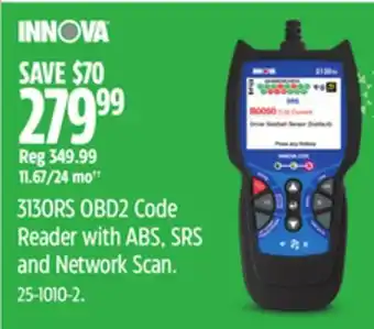 Canadian Tire Innova Reader with ABS, SRS and Network Scan offer