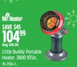 Canadian Tire Mr. Heater Little Buddy Portable Heater 3800 BTUs offer