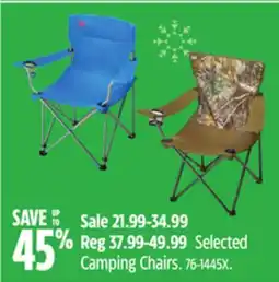 Canadian Tire Coleman Selected Camping Chairs offer
