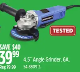Canadian Tire Mastercraft 4.5˝ Angle Grinder offer