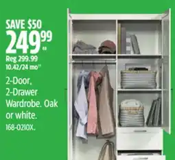 Canadian Tire Sauder 2-Door, 2-Drawer Wardrobe offer
