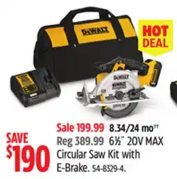 Canadian Tire DEWALT Circular Saw Kit with E-Brake offer