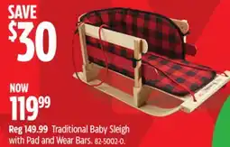 Canadian Tire Streamridge Traditional Baby Sleigh with Pad and Wear Bars offer