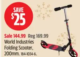 Canadian Tire World Industries Folding Scooter, 200mm offer