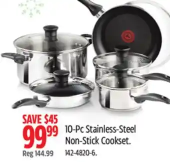 Canadian Tire 10-Pc Stainless-Steel Non-Stick Cookset offer