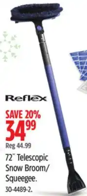 Canadian Tire Reflex 72˝ Telescopic Snow Broom/ Squeegee offer