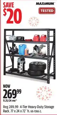 Canadian Tire 4-Tier Heavy-Duty Storage Rack offer