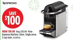 Canadian Tire Nespresso Pixie Espresso Machine, Silver offer