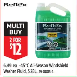 Canadian Tire Reflex -45°C All-Season Windshield Washer Fluid, 3.78L offer