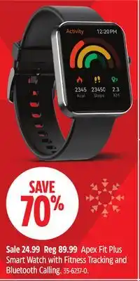 Canadian Tire Apex Fit Plus Smart Watch with Fitness Tracking and Bluetooth Calling offer