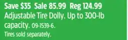 Canadian Tire MOTOMASTER Adjustable Tire Dolly offer