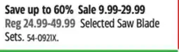 Canadian Tire Mastercraft Selected Saw Blade Sets offer