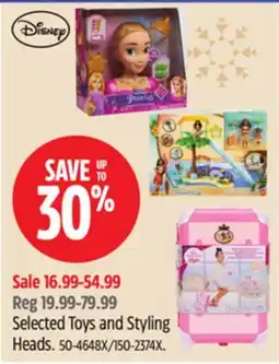Canadian Tire Disney Selected Toys and Styling Heads offer