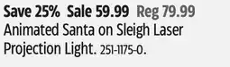 Canadian Tire NOMA Animated Santa on Sleigh Laser Projection Light offer