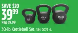 Canadian Tire Wake 30-lb Kettlebell Set offer