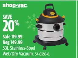 Canadian Tire Shop-Vac 30L Stainless-Steel Wet/Dry Vacuum offer