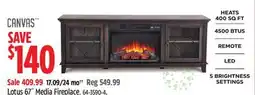 Canadian Tire Lotus 67˝ Media Fireplace offer